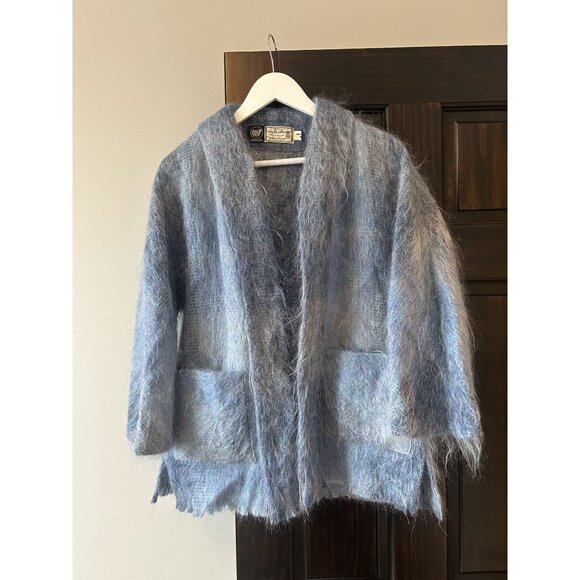 Blue Mohair Cardigan One Size - Picture 2 of 8